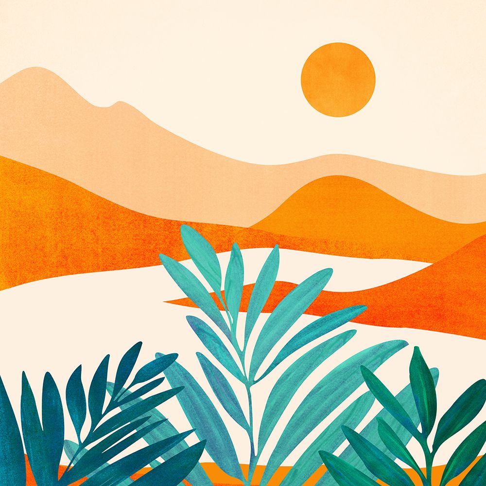 Alpine Sunset Sq Orange art print by Kristian Gallagher for $57.95 CAD