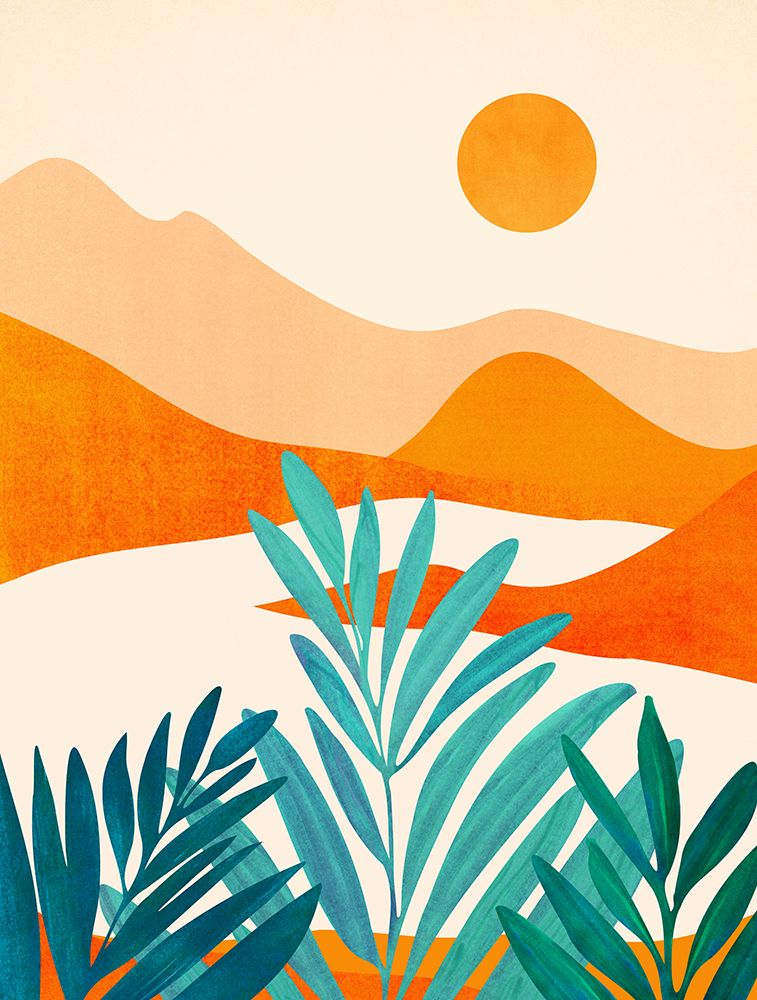 Alpine Sunset Tall Orange art print by Kristian Gallagher for $57.95 CAD
