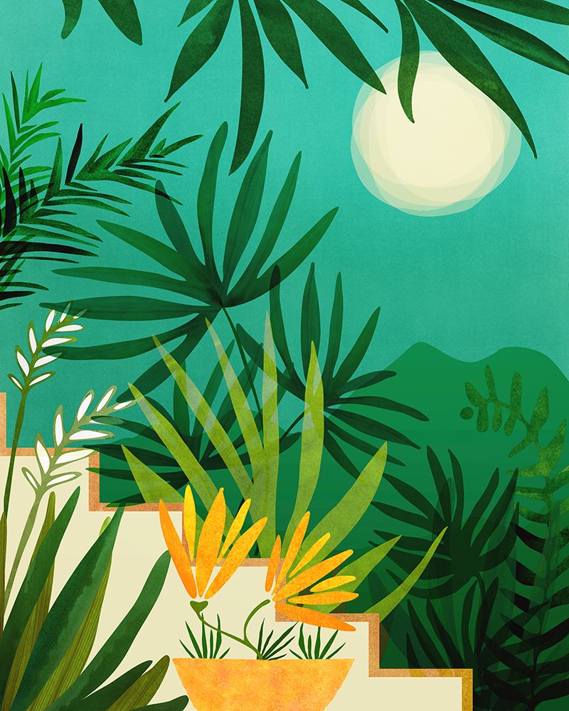 Exotic Garden Nightscape art print by Kristian Gallagher for $57.95 CAD
