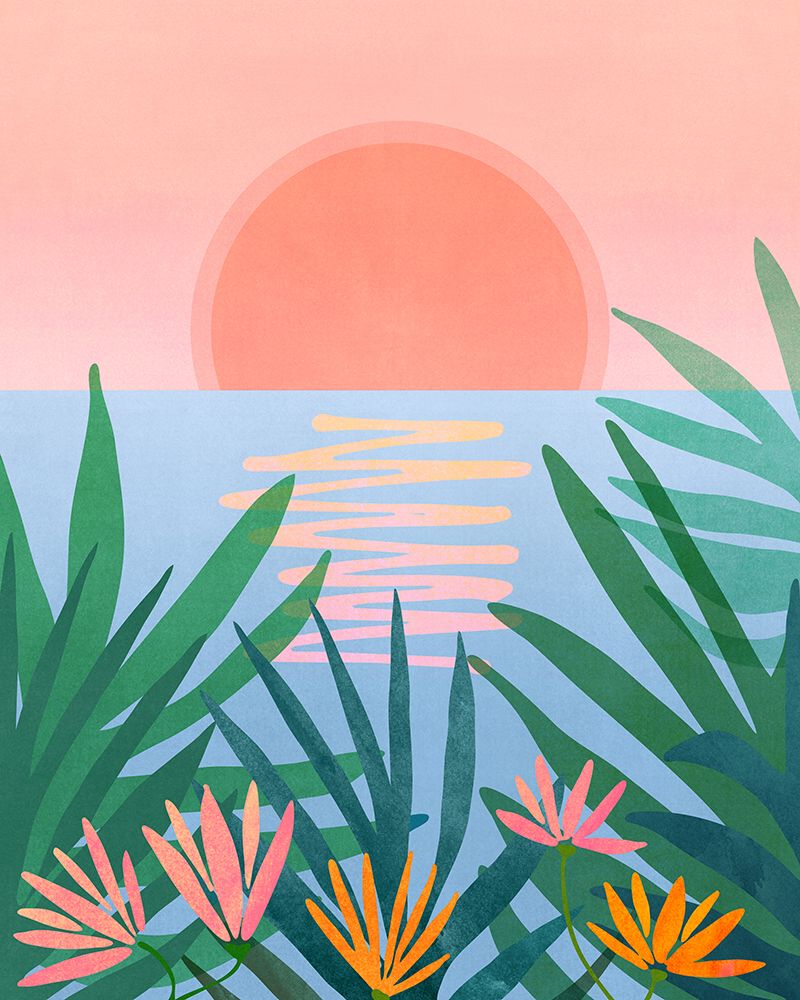 Peaceful Pink Sunset art print by Kristian Gallagher for $57.95 CAD