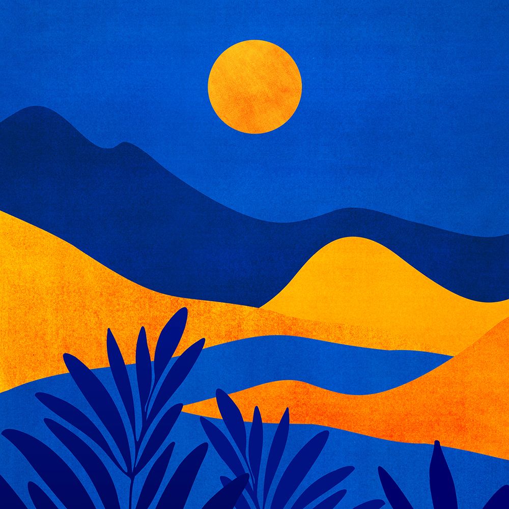 Moonrise Mountains Mural art print by Kristian Gallagher for $57.95 CAD
