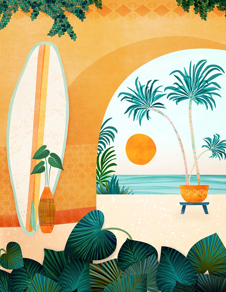 Seaside Surf Retreat V2 art print by Kristian Gallagher for $57.95 CAD