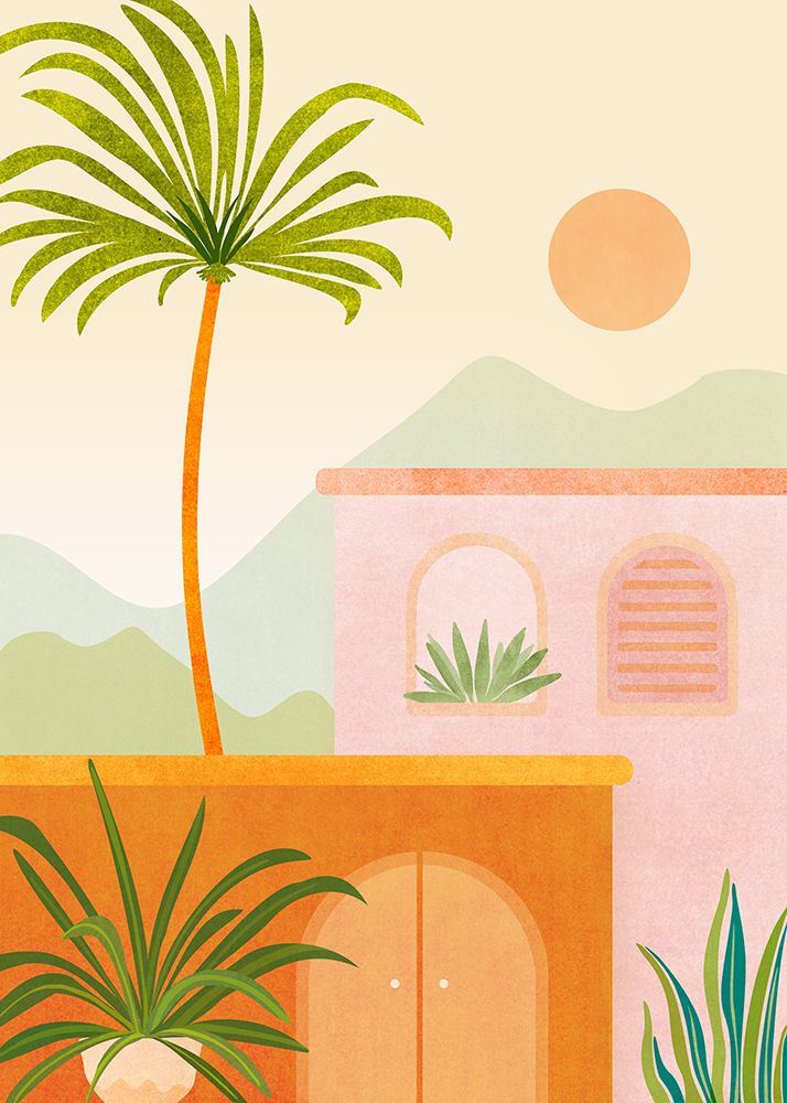 Tropical Mountain Village 5x7 art print by Kristian Gallagher for $57.95 CAD