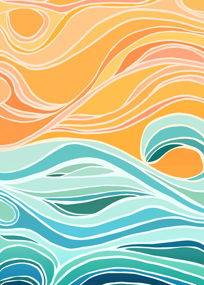 Sky and Sea Abstract 2 art print by Kristian Gallagher for $57.95 CAD