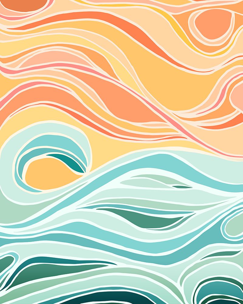 Sky and Sea Abstract 1 art print by Kristian Gallagher for $57.95 CAD