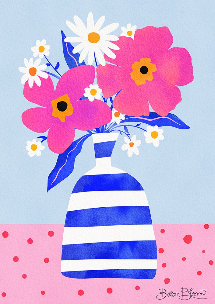 Maximalist Flower Vase art print by Baroo Bloom for $57.95 CAD