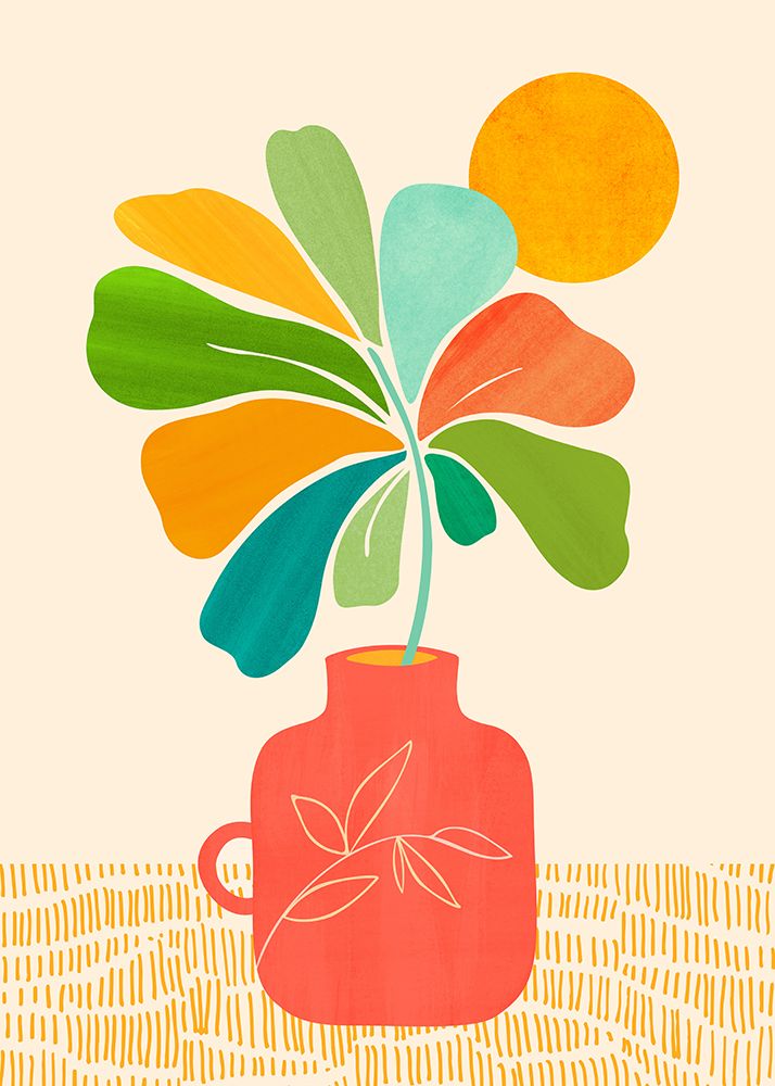 Colorful Leaf 5x7 V2 art print by Kristian Gallagher for $57.95 CAD