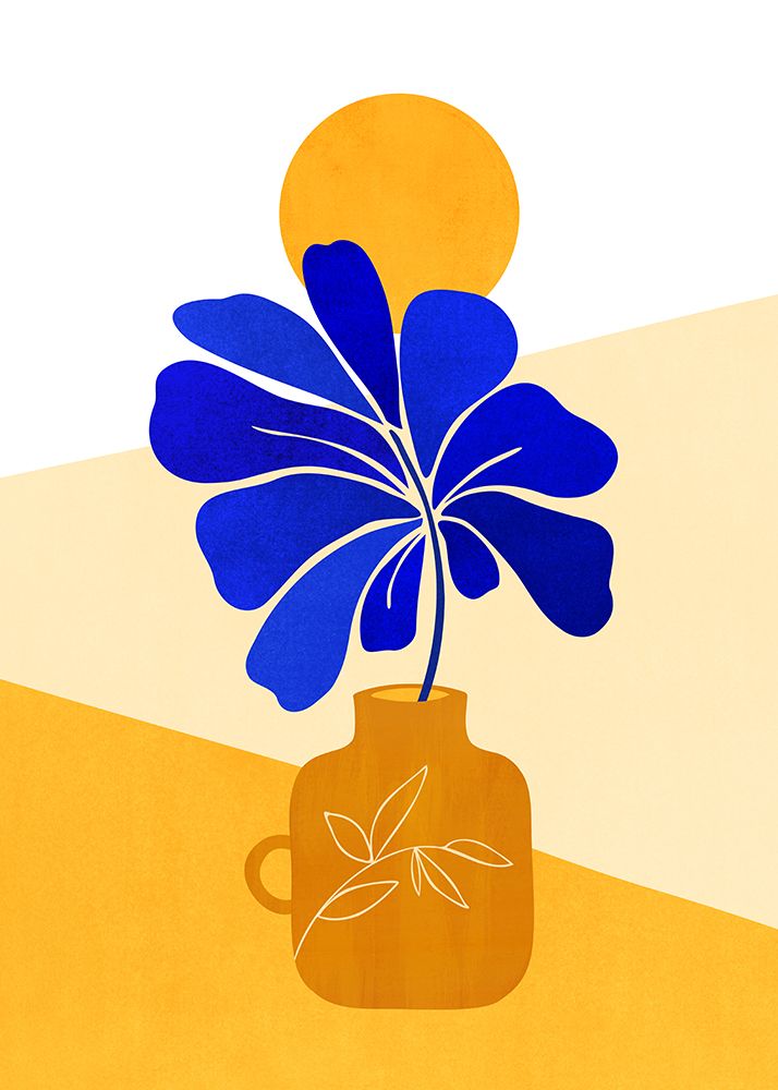 Blue Leaf Tall art print by Kristian Gallagher for $57.95 CAD
