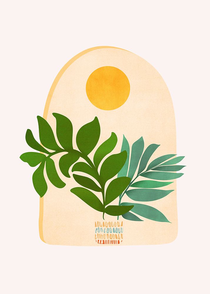 Boho Summer Scene 5x7 art print by Kristian Gallagher for $57.95 CAD