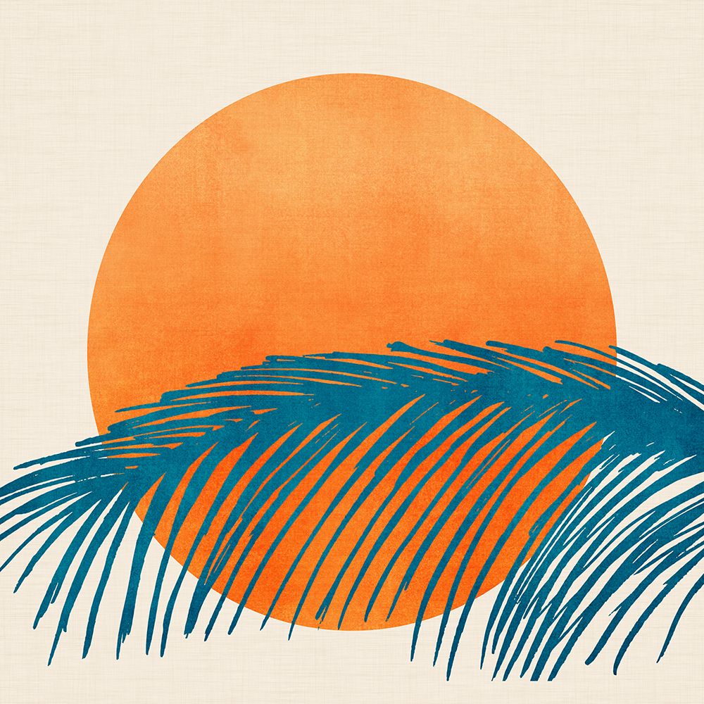 Retro Tropical Sunset art print by Kristian Gallagher for $57.95 CAD