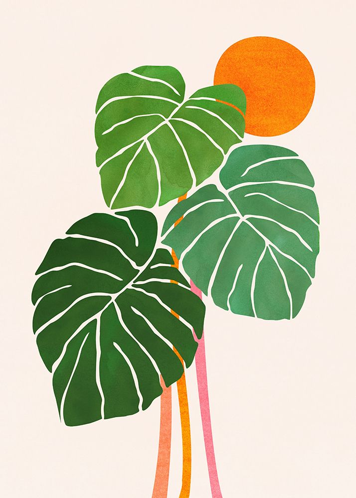 Monstera and Sunshine 1.png art print by Kristian Gallagher for $57.95 CAD