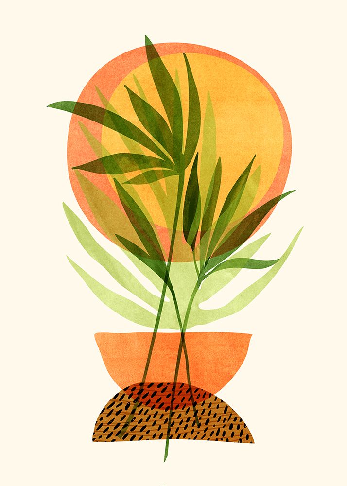 Retro Sunset Garden art print by Kristian Gallagher for $57.95 CAD