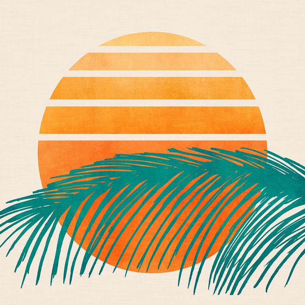 Retro Tropical Sunset 2 art print by Kristian Gallagher for $57.95 CAD