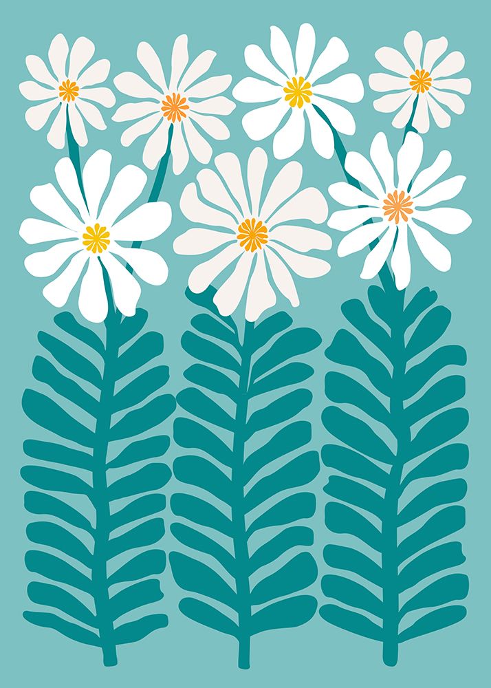 80s Floral 2b.png art print by Kristian Gallagher for $57.95 CAD