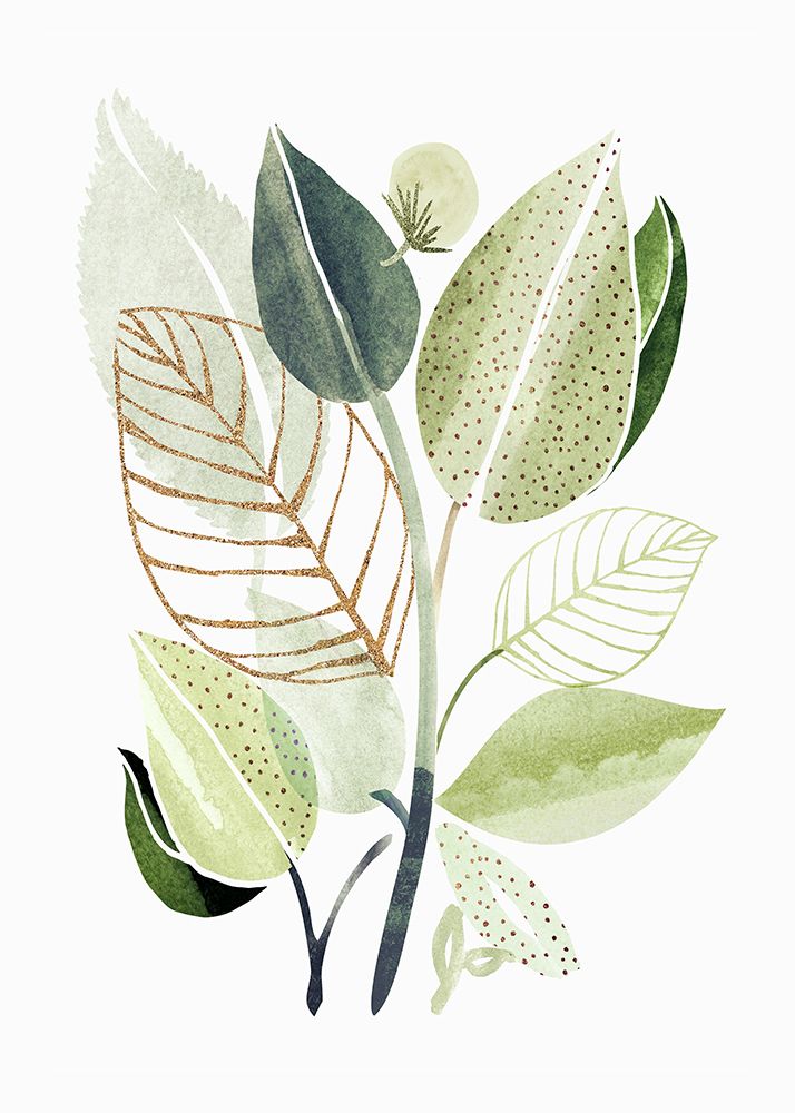 Forest Botanical Collage 4 art print by Kristian Gallagher for $57.95 CAD