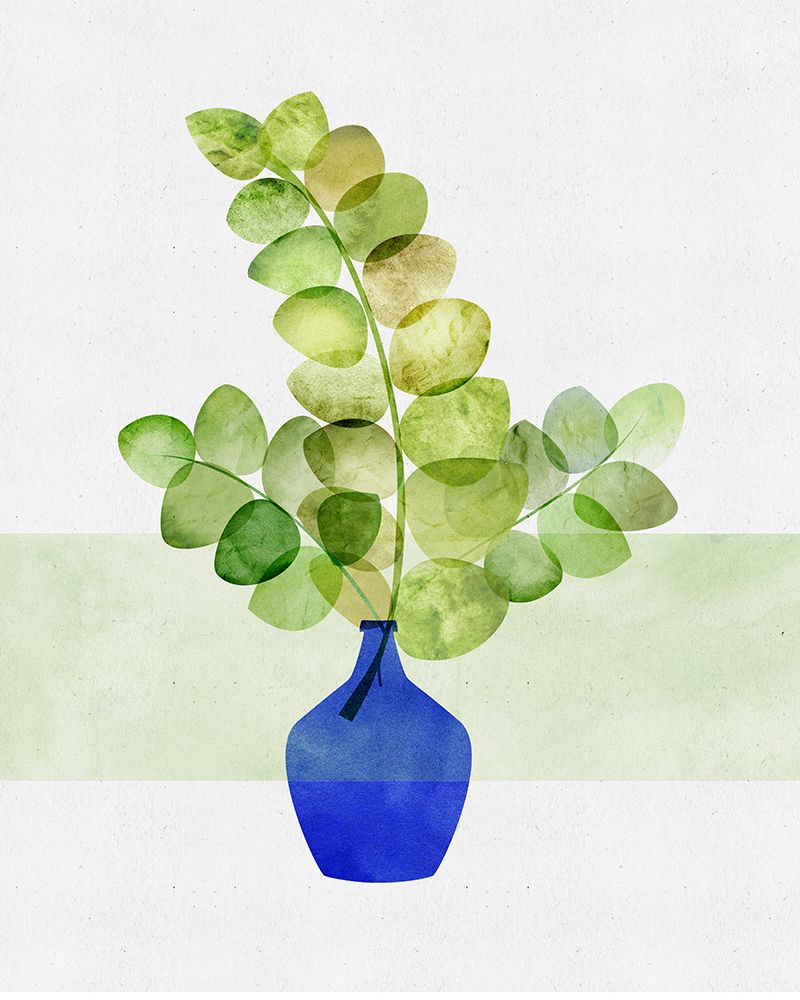Eucalyptus Houseplant Illustration art print by Kristian Gallagher for $57.95 CAD