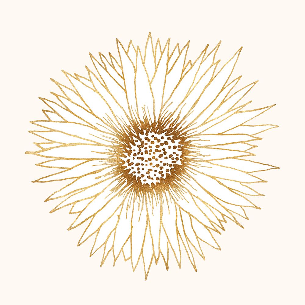 Gold Sunflower Print art print by Kristian Gallagher for $57.95 CAD