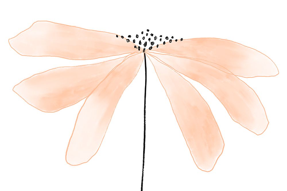 Peach Flower art print by Uplusmestudio for $57.95 CAD