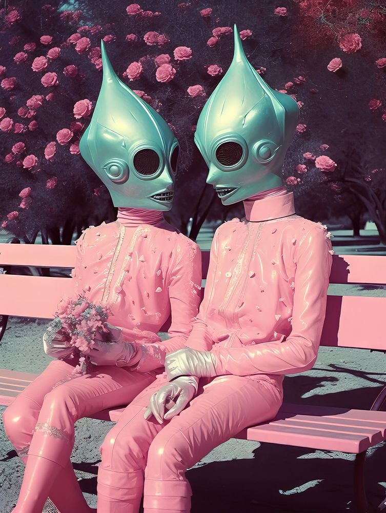 Pink Couple art print by Bilge Paksoylu for $57.95 CAD