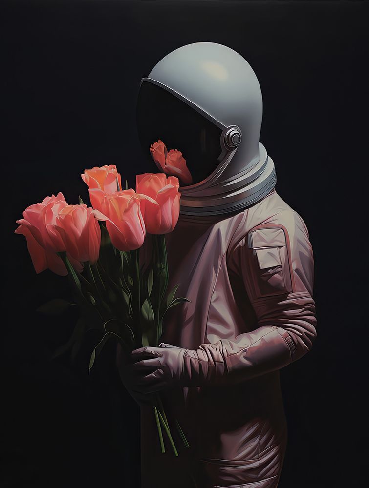 Loving Astronaut art print by Bilge Paksoylu for $57.95 CAD