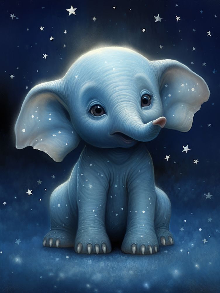 Cute Elephant art print by Bilge Paksoylu for $57.95 CAD