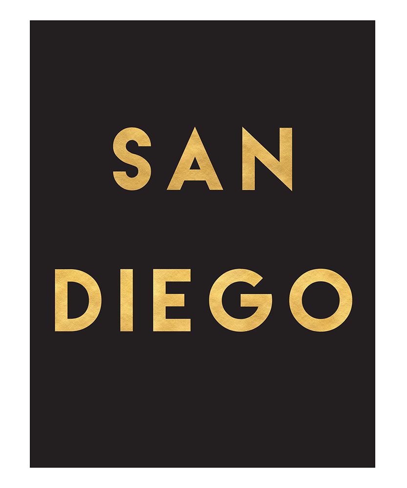 1 Gold On Black City Names 74 art print by Emiliano Deificus for $57.95 CAD