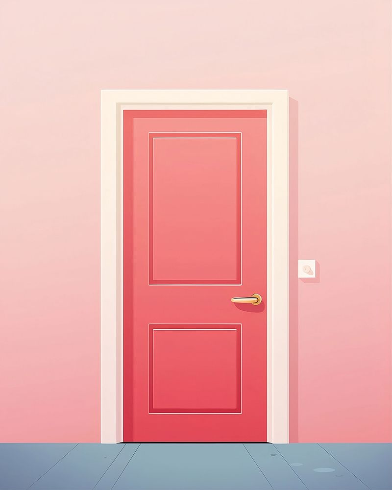 Behind Beautiful Pink Closed Doors.png art print by Emiliano Deificus for $57.95 CAD