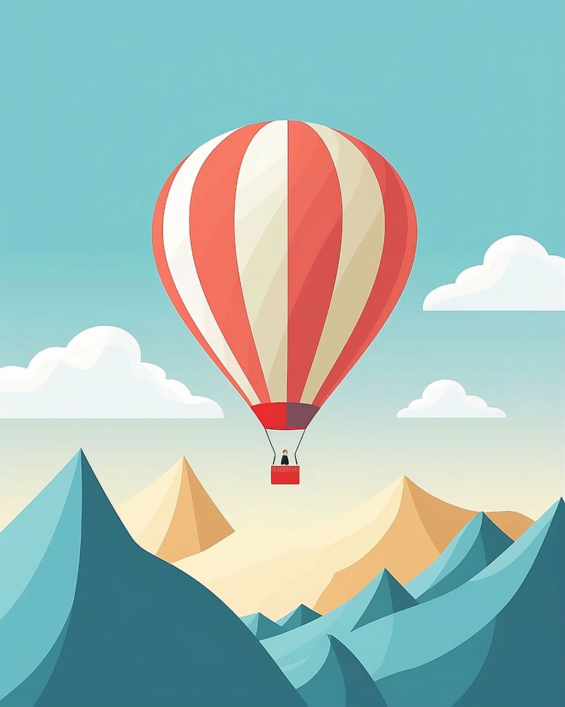 Balloon 80 Days Around the World.png art print by Emiliano Deificus for $57.95 CAD