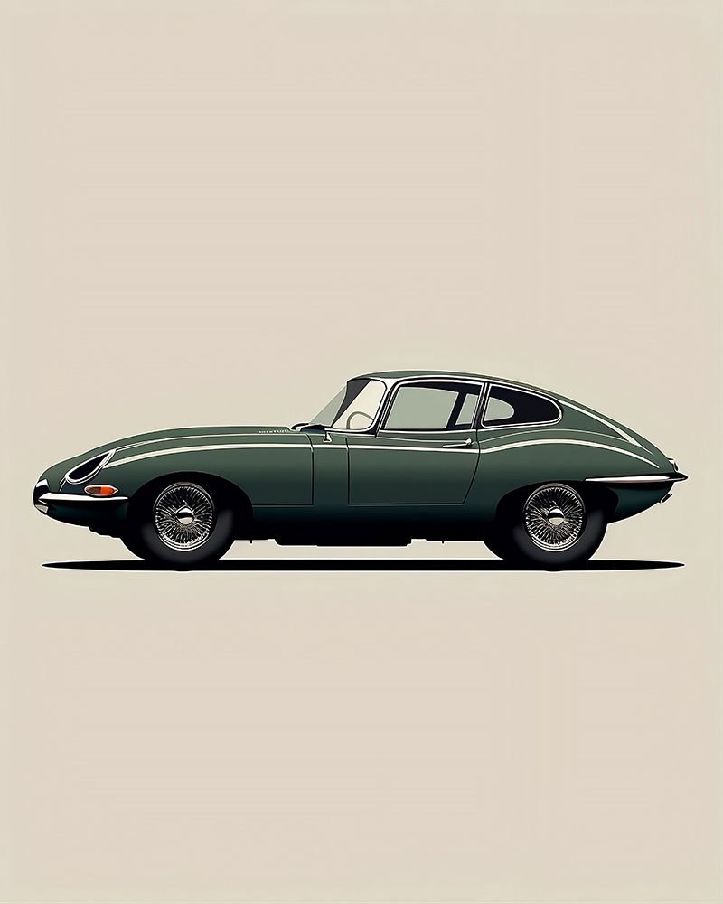 1961 Jaguar E Type.png art print by Emiliano Deificus for $57.95 CAD