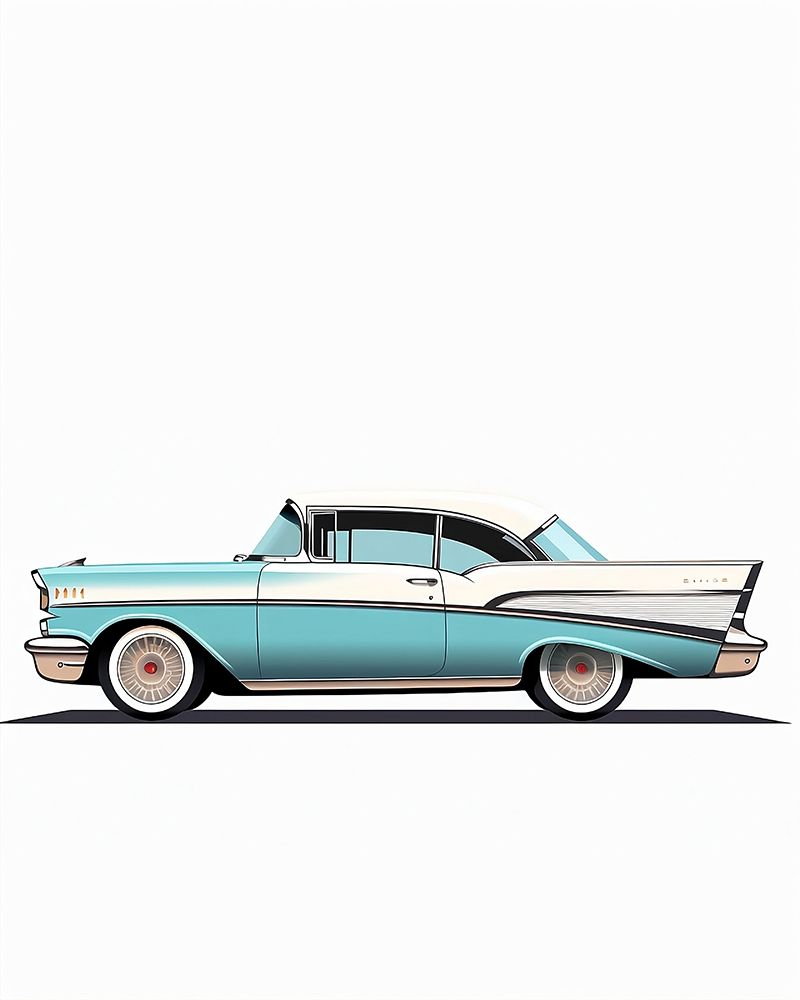 1957 Chevrolet Bel Air.png art print by Emiliano Deificus for $57.95 CAD