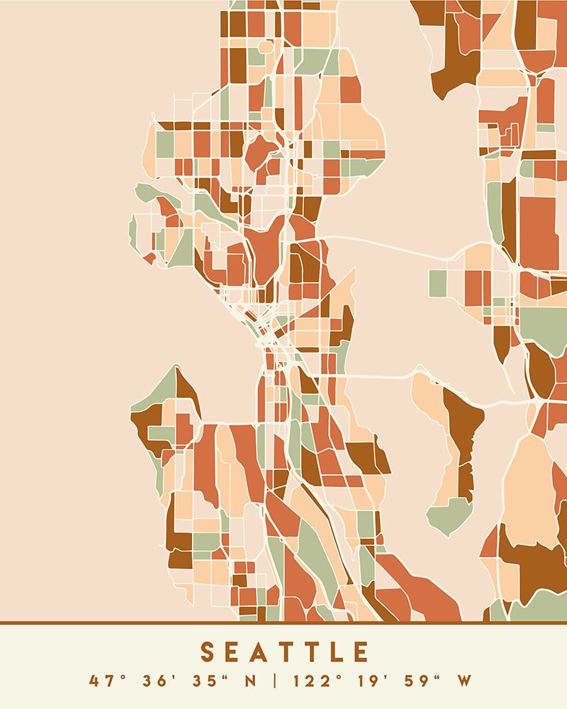 Black Maps Earth Tones 78 art print by Emiliano Deificus for $57.95 CAD