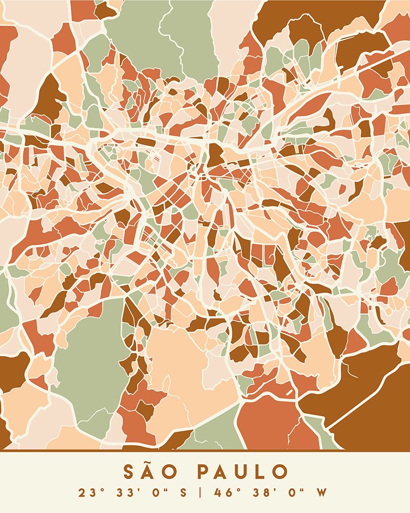 Black Maps Earth Tones 77 art print by Emiliano Deificus for $57.95 CAD