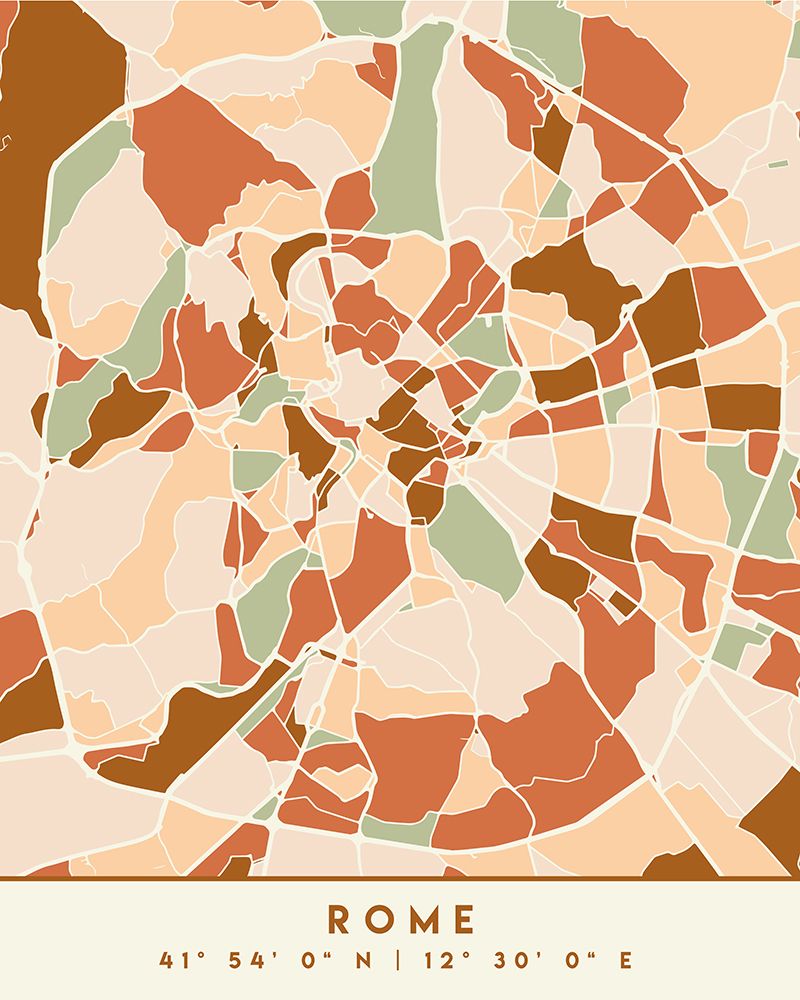 Black Maps Earth Tones 72 art print by Emiliano Deificus for $57.95 CAD