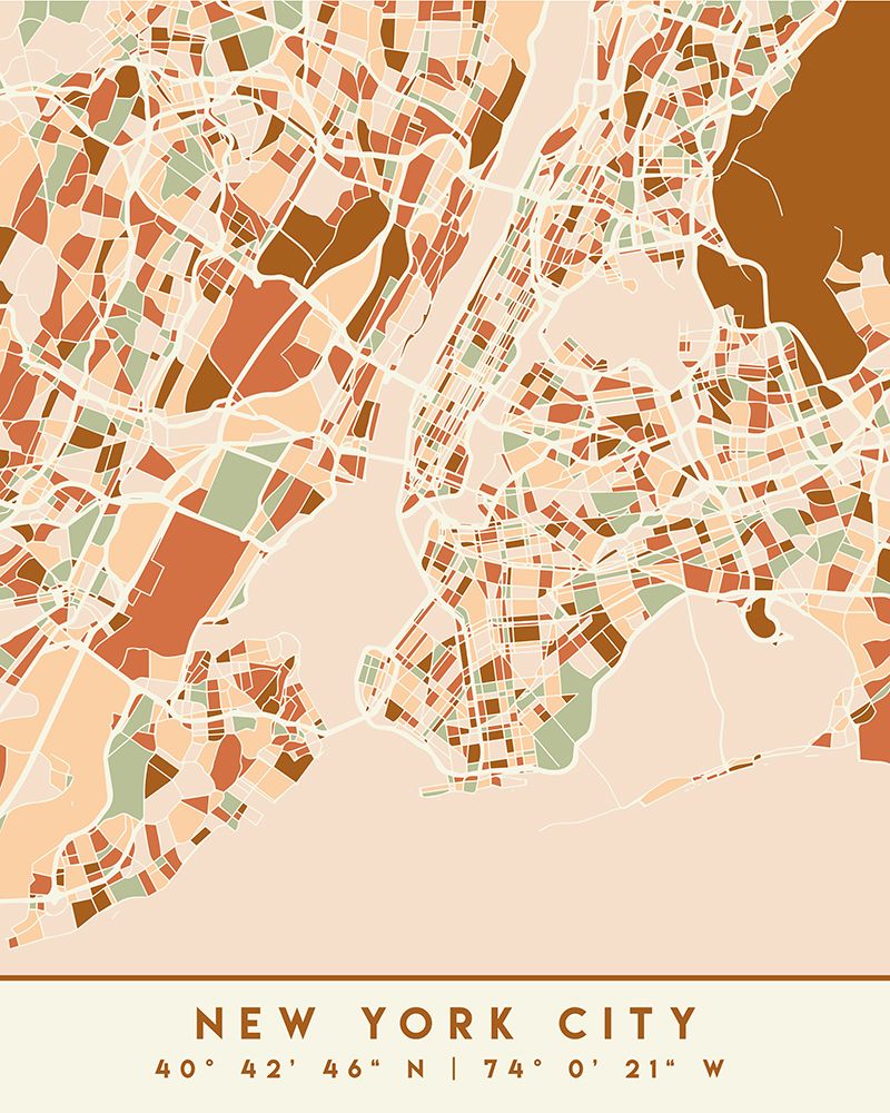 Black Maps Earth Tones 61 art print by Emiliano Deificus for $57.95 CAD