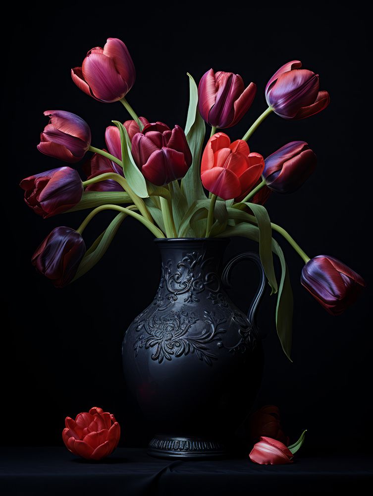 Red Tulips 4 art print by Bilge Paksoylu for $57.95 CAD
