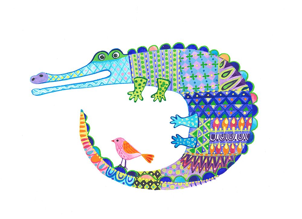 Crocodile Pattern art print by Isabelle Brent for $57.95 CAD