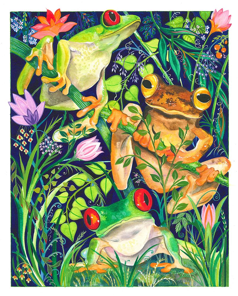 Rain Forest Frogs art print by Isabelle Brent for $57.95 CAD