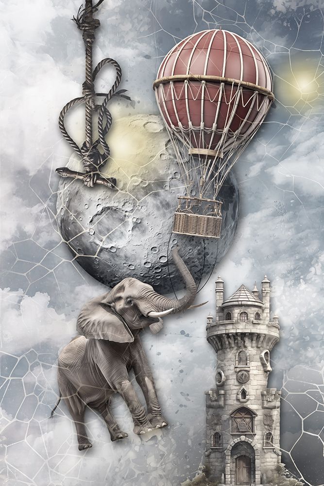 Elephantballon01 art print by Rafal Kulik for $57.95 CAD