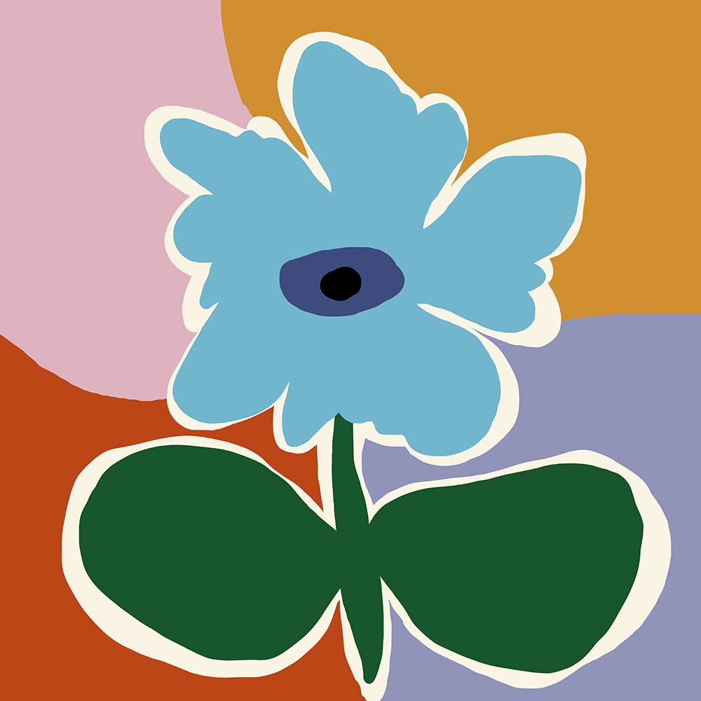 Retro minimal flower III art print by Miho Art Studio for $57.95 CAD