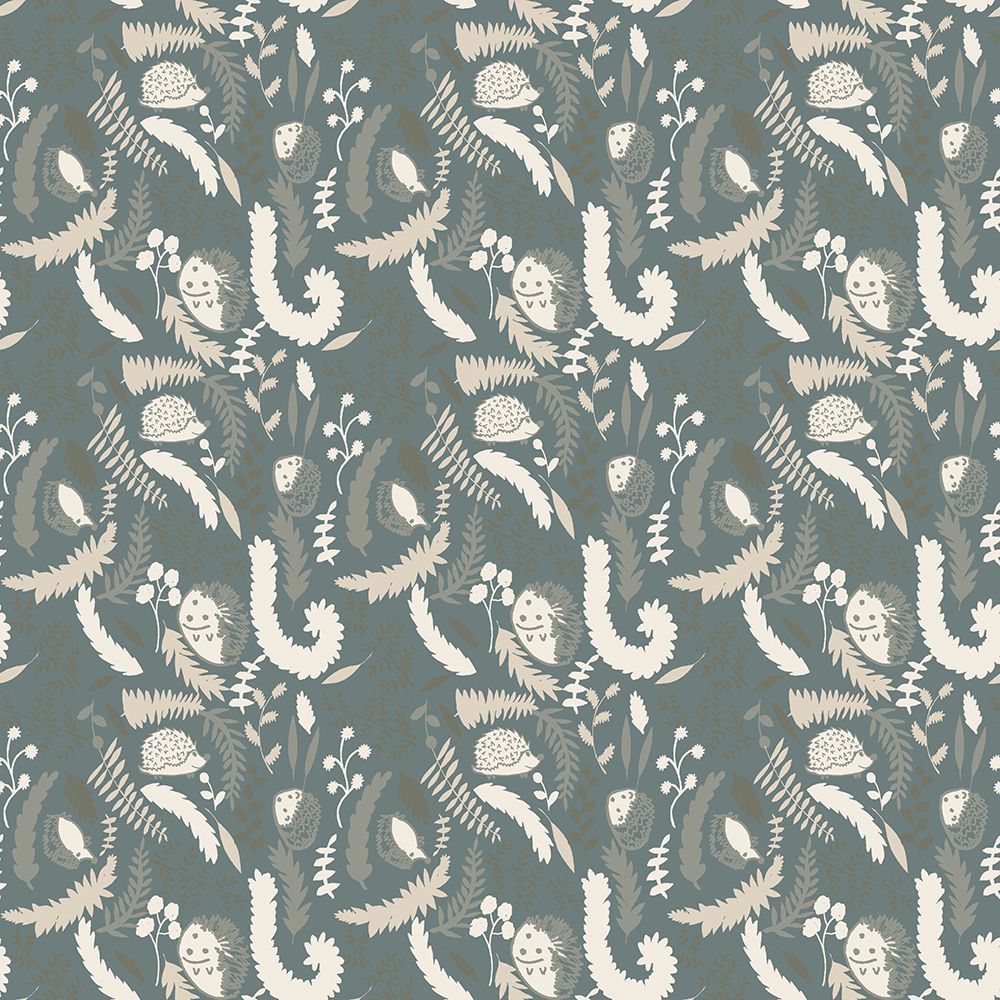 Hedgehog Forest Pattern art print by Gemma Bardot for $57.95 CAD