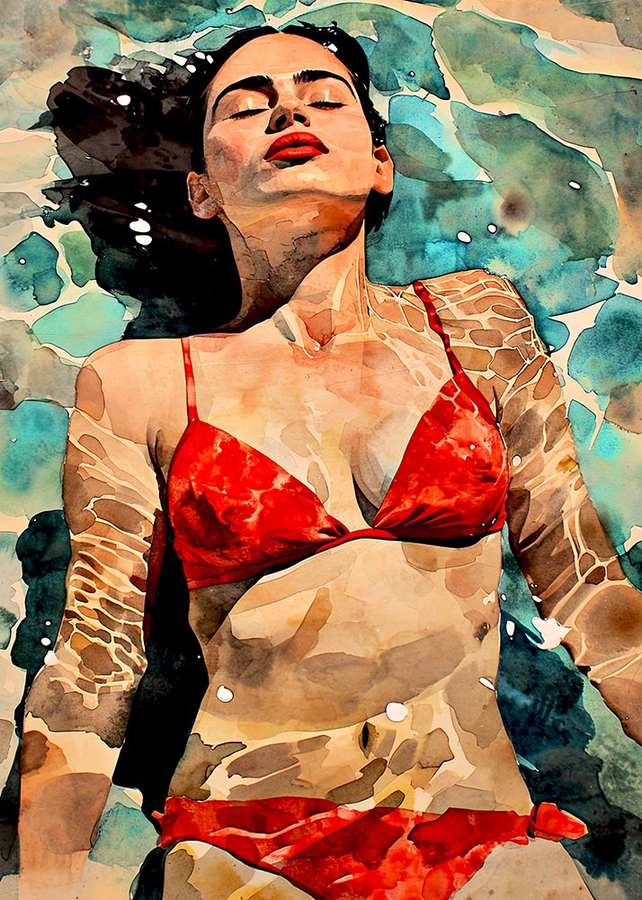 Woman Life   Warm Bath art print by Justyna Jaszke for $57.95 CAD