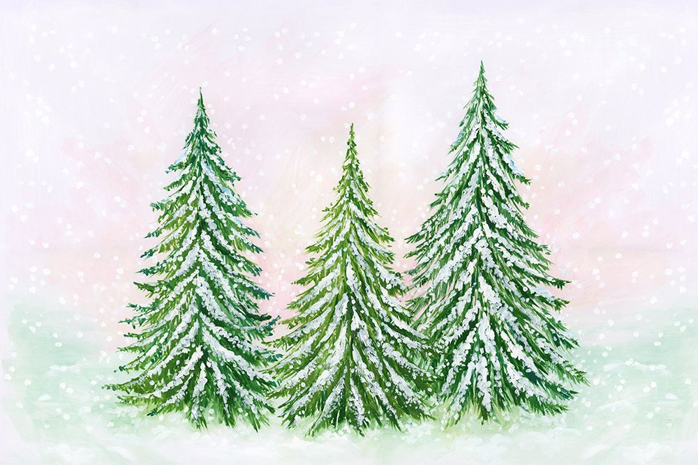 The snowy trees art print by Rosana Laiz Blursbyai for $57.95 CAD