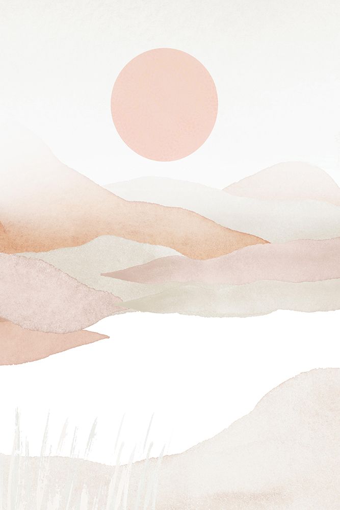 Mountains in pink-2 art print by Sally Ann Moss for $57.95 CAD