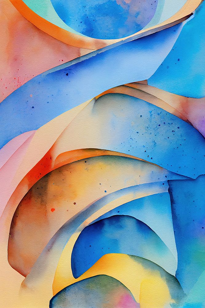 Nature Inspired Abstract Watercolor  (49) art print by Mauro for $57.95 CAD