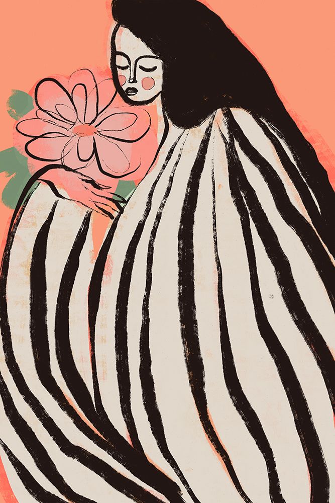 A Silent Moment (Peach) art print by Treechild for $57.95 CAD