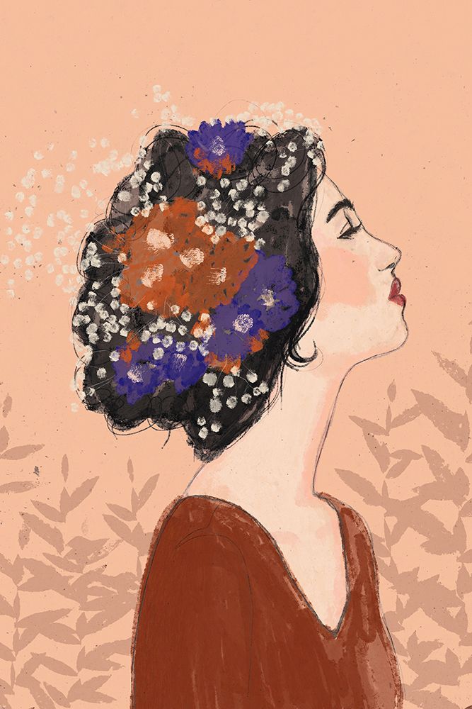 Summer Night (Peach) art print by Treechild for $57.95 CAD