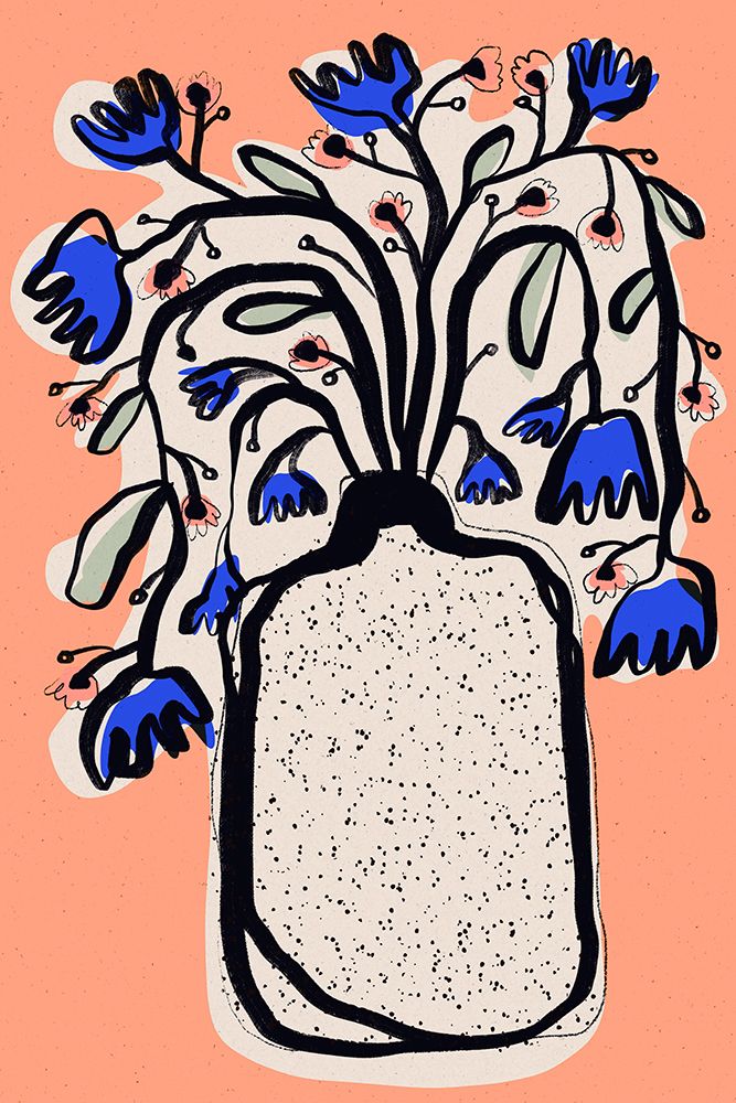 Lovely Flower Bouquet (Peach) art print by Treechild for $57.95 CAD