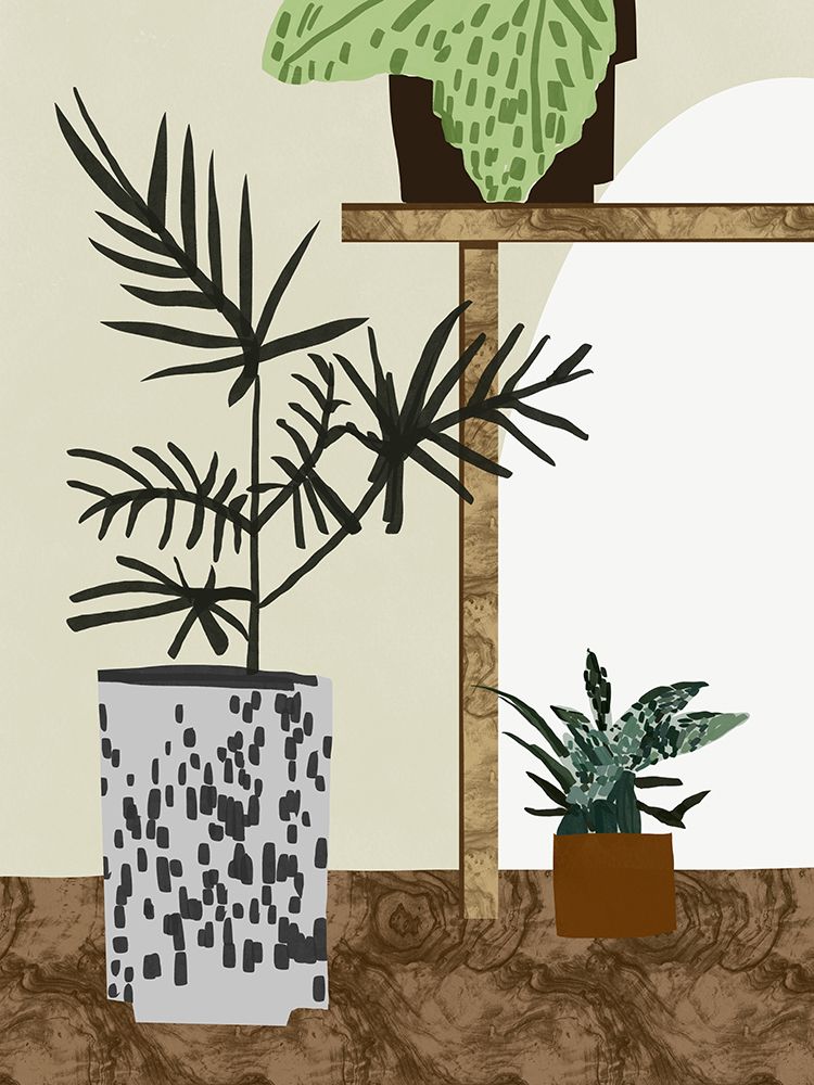 Pot plant arrangement art print by Little Dean for $57.95 CAD