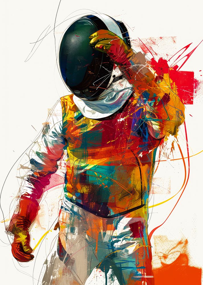 Fencing sport art #fencing #sport art print by Justyna Jaszke for $57.95 CAD