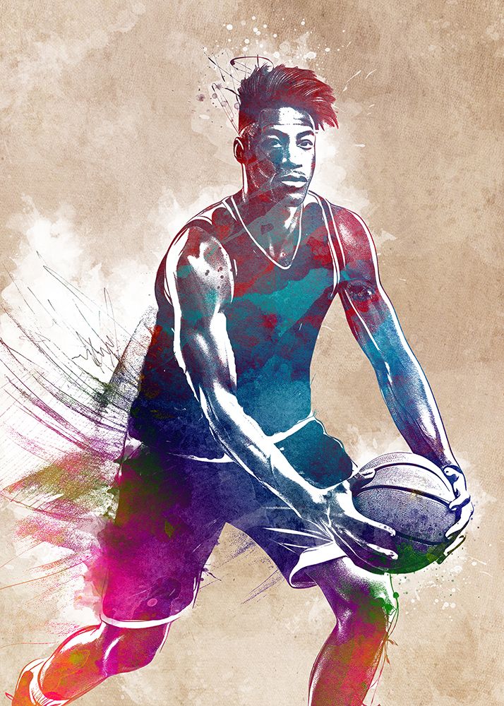 Basketball sport art 3 art print by Justyna Jaszke for $57.95 CAD